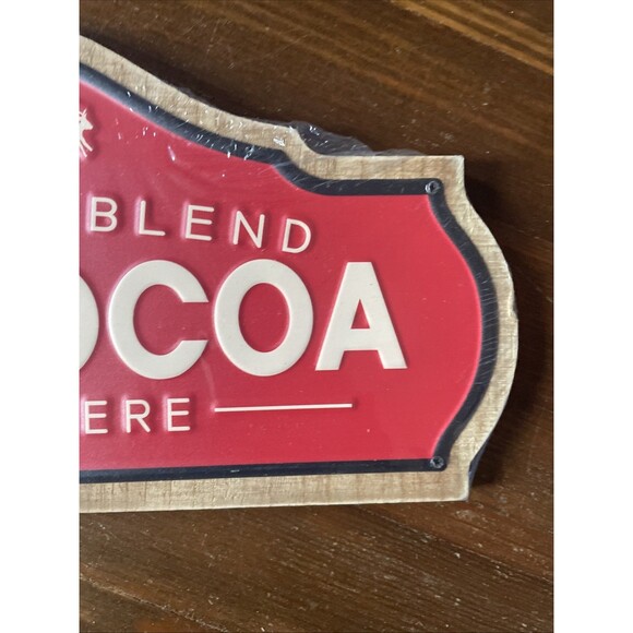 New! "Hot Cocoa Christmas Blend Served Here" Sign Chocolate Bar Decor Winter - Picture 5 of 9